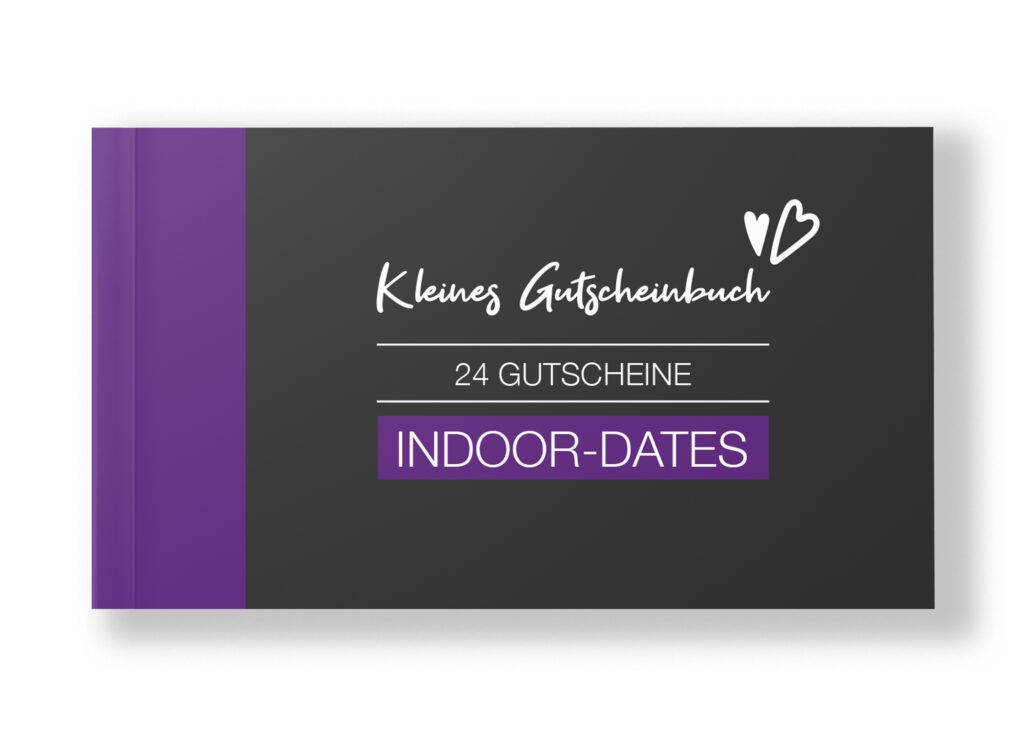 Kleines Gutscheinbuch Indoor Dates als Geschenk zum Valentinstag