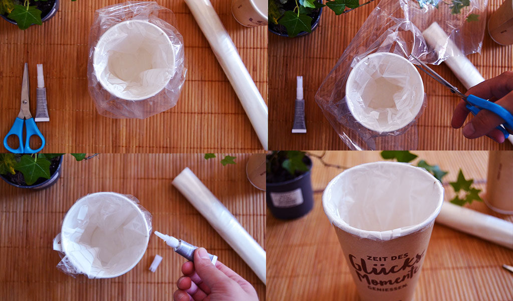Anleitung zum DIY Geschenk: Pflanze in Becher pflanzen