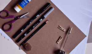 Material für den DIY Tischkalender