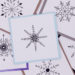 Weihnachtliche Karten mit Schneeflocken Motiv