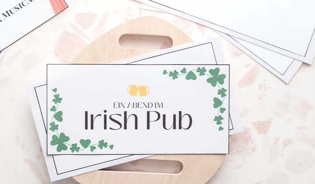 Gutschein für einen Abend im Irish Pub als Geschenk zum Valentinstag