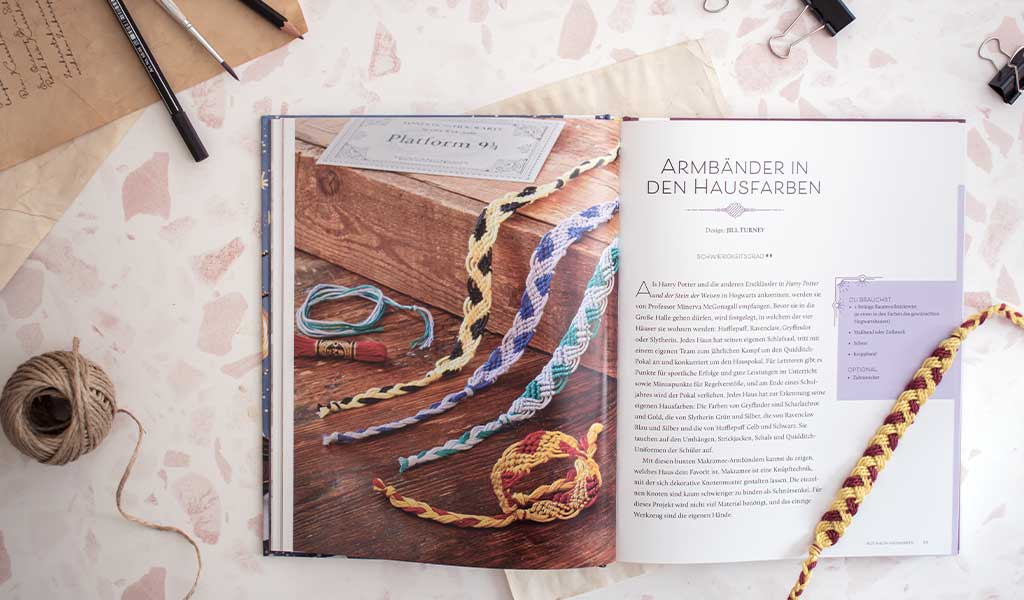 Harry Potter Bastelbuch Armband Gryffindor