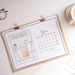 Kalender 2023 mit Lettering Rezepten