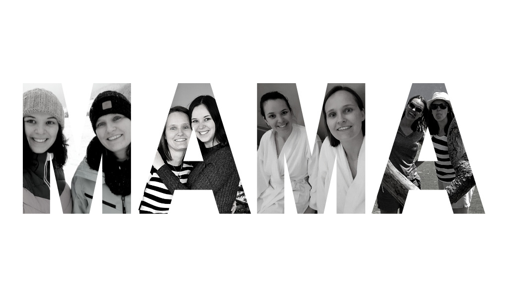 Foto Collage Schriftzug Mama