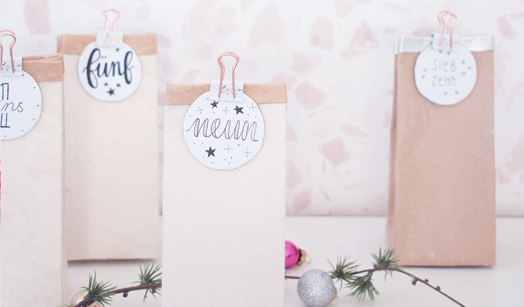 Adventskalender aus Milchtüten