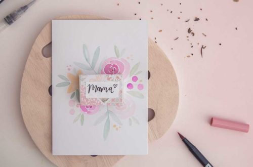 Karte mit Blumensamen zum Muttertag