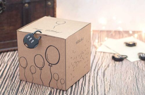 Geschenk als Rätsel verpacken: Rätsel Geschenkverpackung in Form einer Rätsel-Box