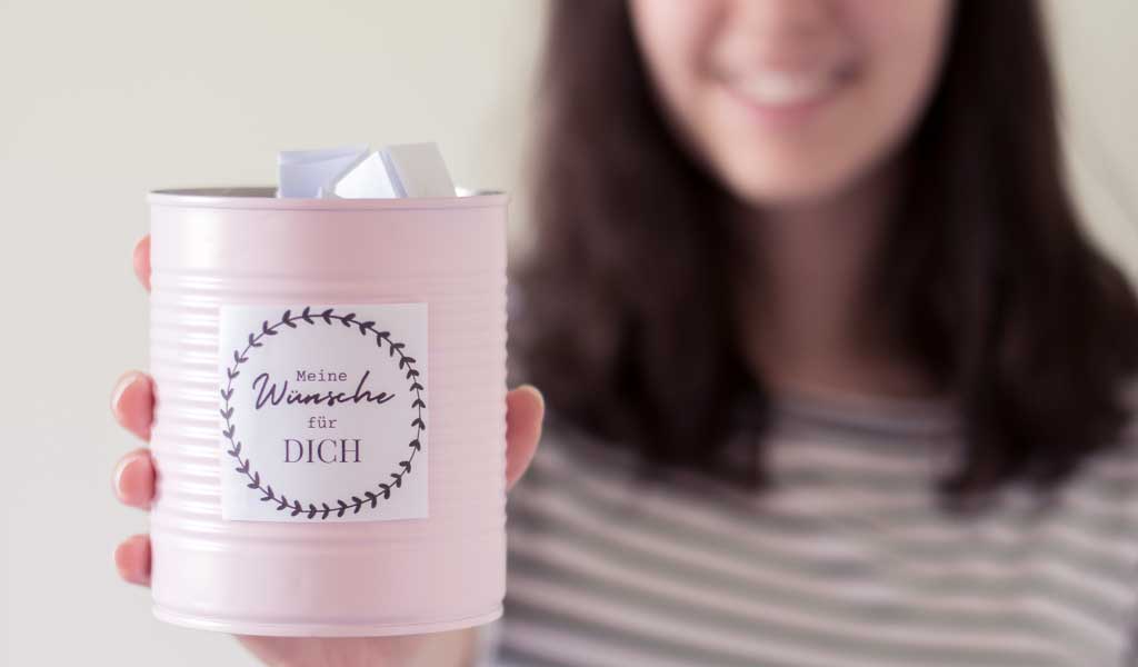 DIY Geschenkidee Wünsche im Glas