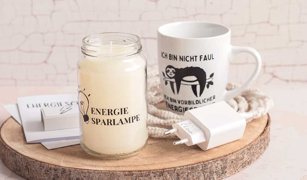 Witzige Geschenkidee: Selbstgemachtes Energie-Spar-Set