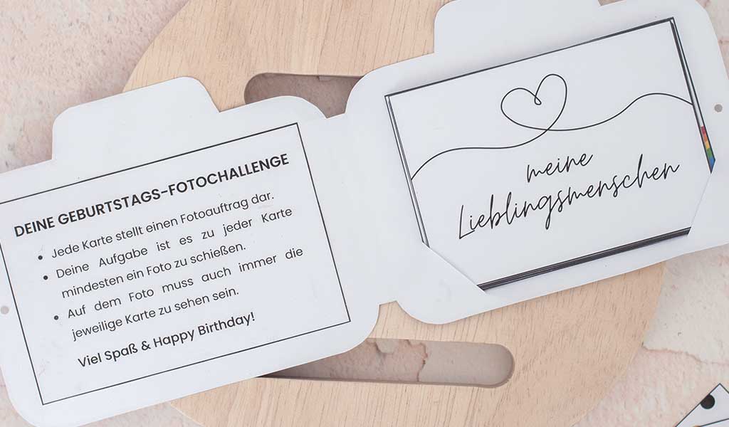 Fotochallenge zum Geburtstag verschenken