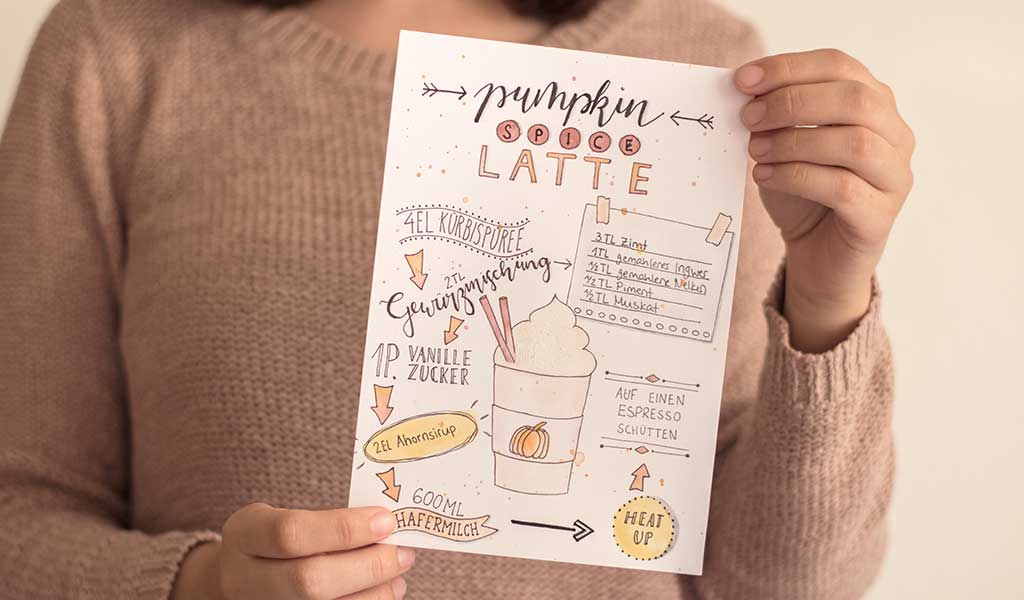 Rezept Lettering Pumpkin Spice Latte
