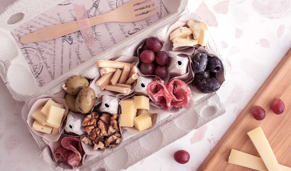 Herzfahte Variante des DIY Mini-Picknick