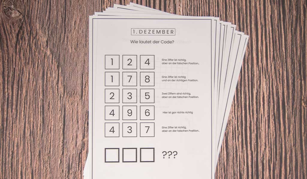 Rätsel Adventskalender Türchen Nr. 1 für den 1. Dezember